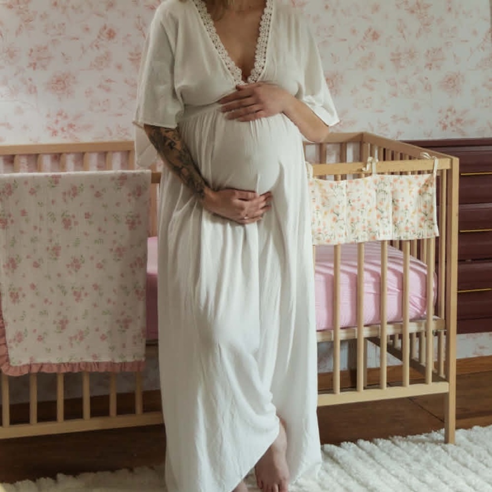 White Maxi Dress with Lace Trim
